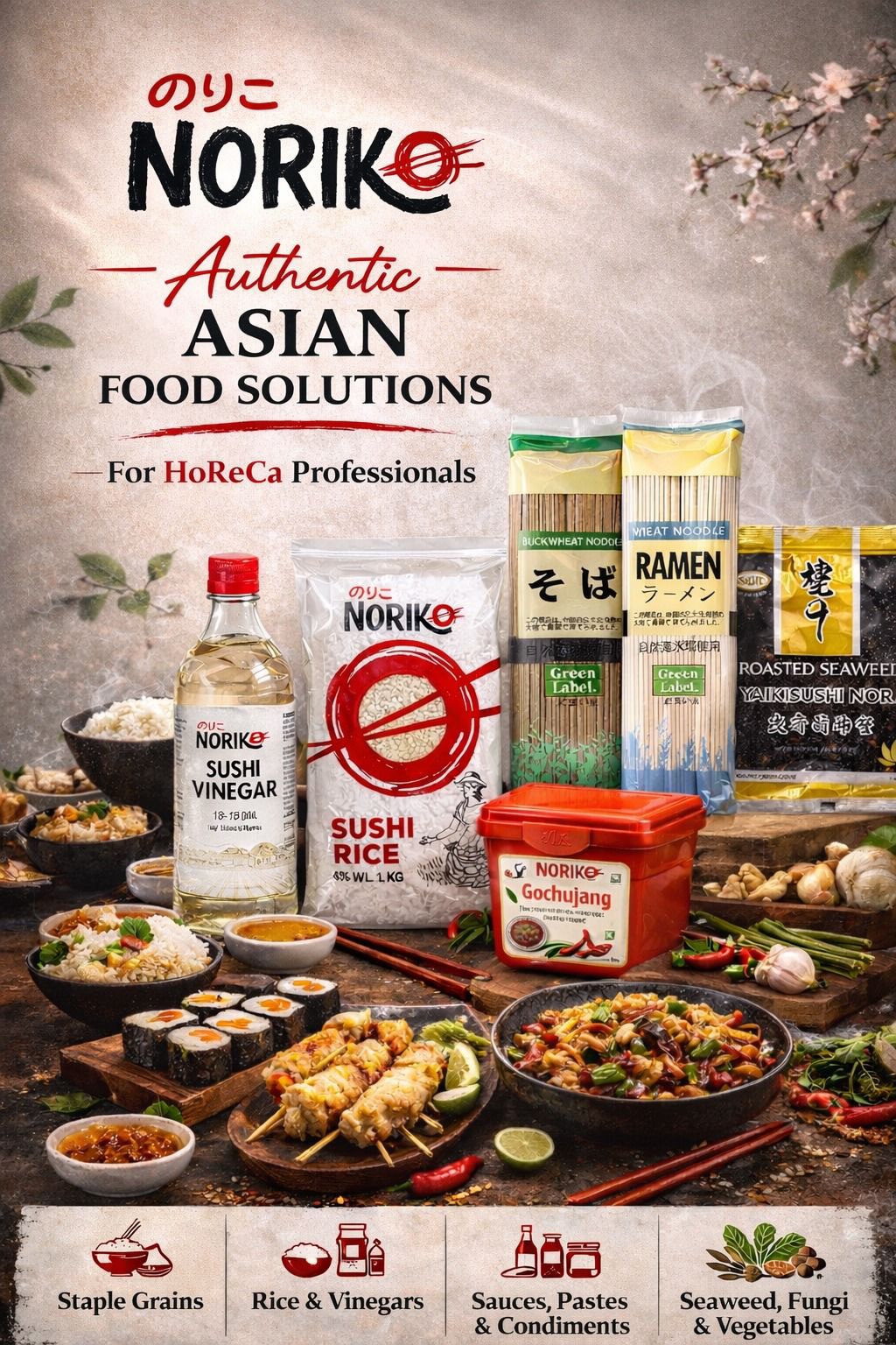 NORIKO Authentic Asian Food Solutions range for HoReCa professionals