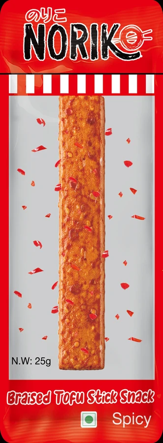 NORIKO Braised Tofu Stick Snack Spicy, 25 g