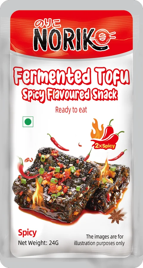 NORIKO Fermented Tofu Spicy Flavoured Snack, 24 g
