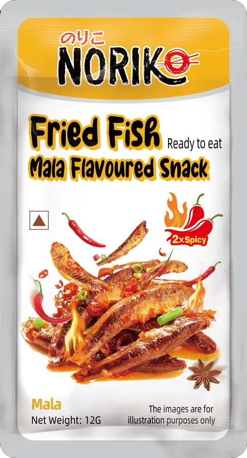 NORIKO Fried Fish Mala Flavoured Snack, 12 g