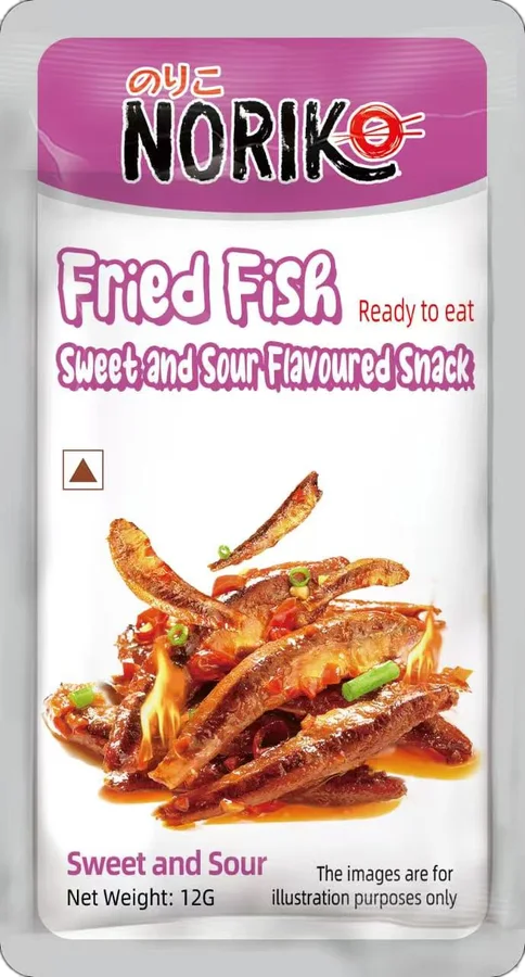 NORIKO Fried Fish Sweet and Sour Flavoured Snack, 12 g