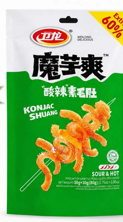 NORIKO Konjac Shuang — Sour & Spicy, 80 g